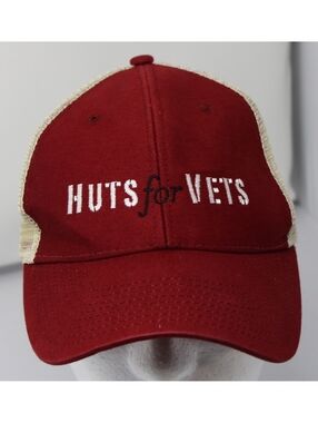 Huts For Vets Wilderness for Veterans Hat Ouray Meshback Strapback Cap Crimson